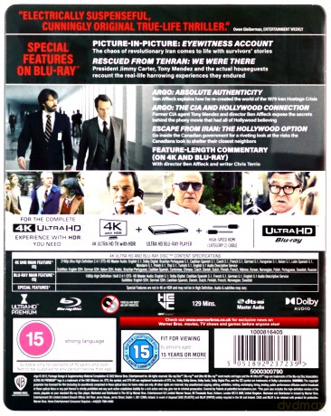 Operacja Argo (steelbook) [Blu-Ray 4K]+[Blu-Ray]