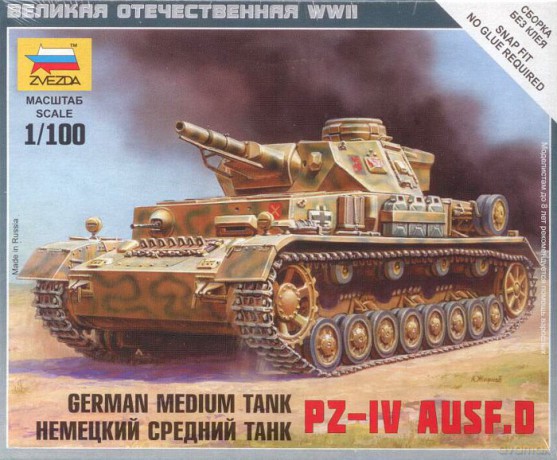 ZVEZDA German Medium Tank PZIV Ausf.D 6151 [MODELARSTWO]