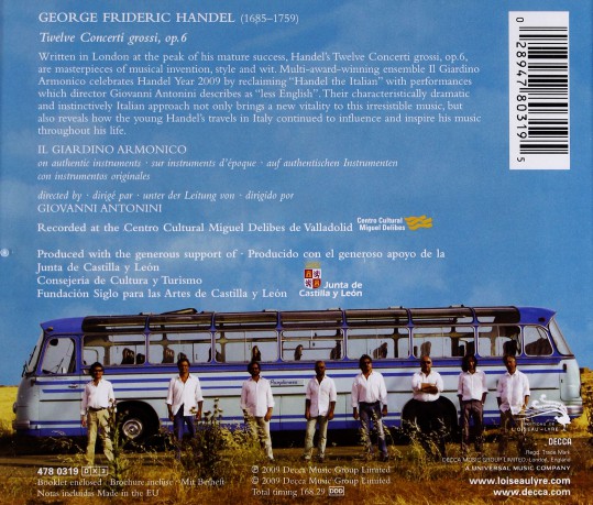 Il Giardino Armonico: Handel:12 Concerto Grossi Op.6 [3CD]