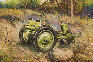 ZVEZDA Soviet 76mm Infantry Gun wCrew 6145 [MODELARSTWO]