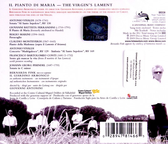 Il Giardino Armonico: The Virgin\'s Lament [CD]