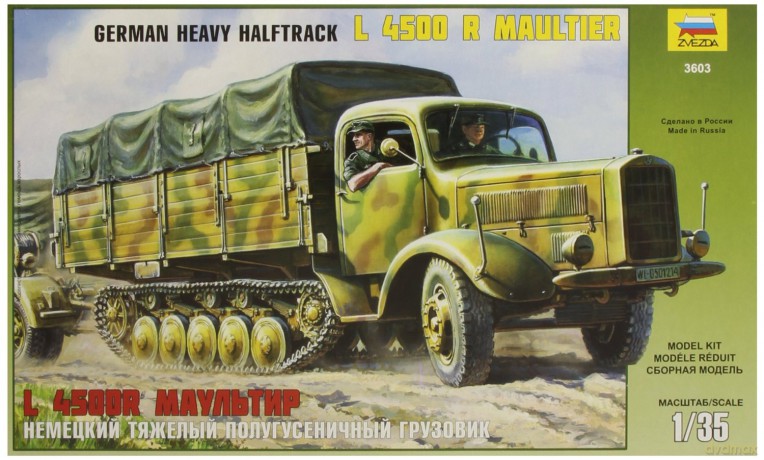 ZVEZDA German Heavy Halftack L 4500R 3603 [MODELARSTWO]