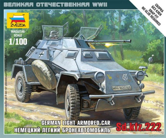 ZVEZDA Sd.Kfz.222 German Light Armored 6157 [MODELARSTWO]