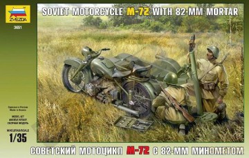 ZVEZDA Soviet Motorcycle M72 with 3651 [MODELARSTWO]