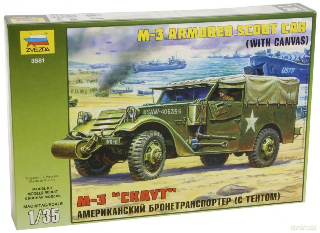 ZVEZDA M3 Armored Scout Car 3581 [MODELARSTWO]