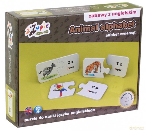 zZUPLE PUZZLE ALFABET ZWIERZĄT DO J.ANG. 7 [PUZZLE]