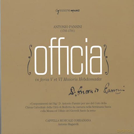 Cappella Musicale Corradiana: Officia [CD]