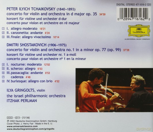 Ilya Gringolts: Tchaikovsky Shostakovich [CD]