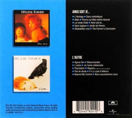 Farmermylene: 2 Cd Originaux-Ainsi Soit-Je-L'autre [2CD]