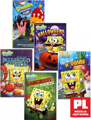 SpongeBob Kanciastoporty / Halloween / Nie Ma Jak w Domu / Przyjaciel Czy Wróg / Zagubieni na morzu Pakiet [5DVD]