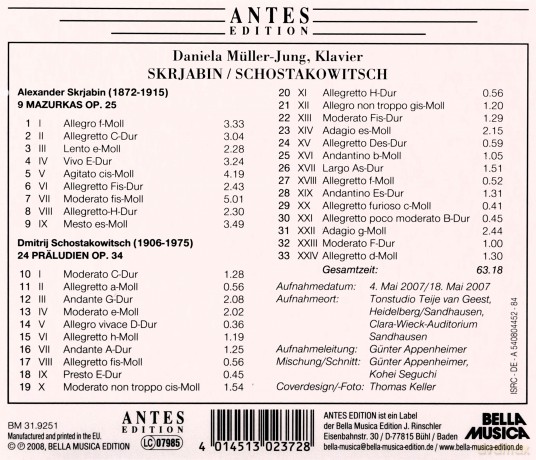 D. Shostakovich: 24 Preludes Op.34 [33CD]