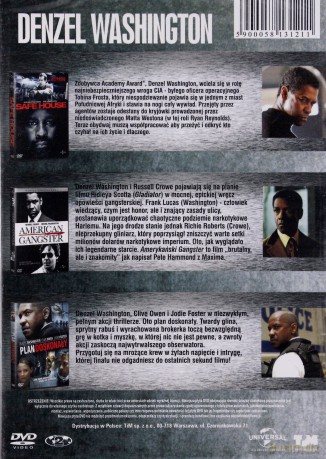 Denzel Washington: American gangster / Safe House / Plan doskonały [BOX] [3DVD]