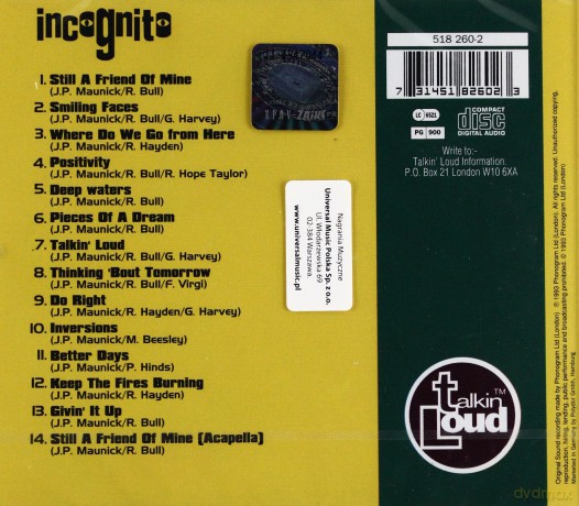 Incognito: Positivity [CD]