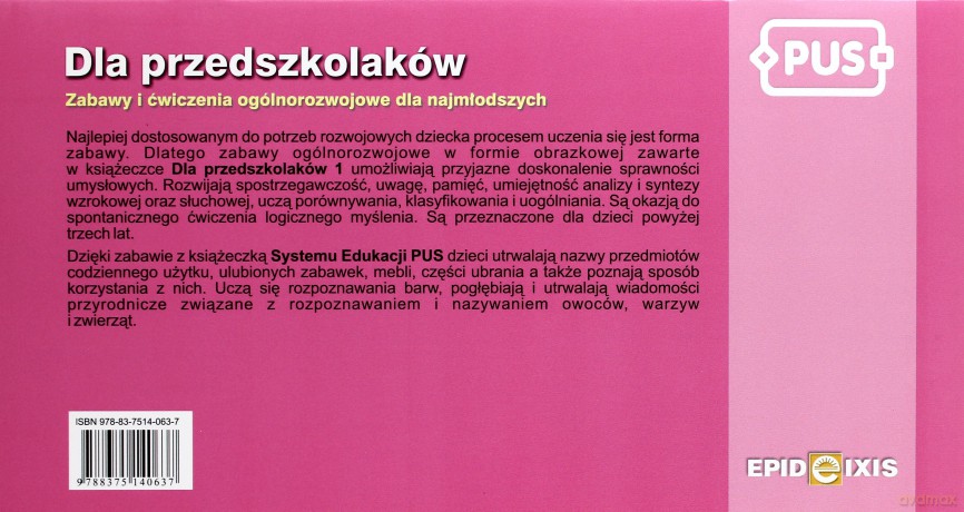EPIDEIXIS PUS KSIĄŻKA DLA PRZEDSZKOLAKÓW 15367 [KSIĄŻKA]