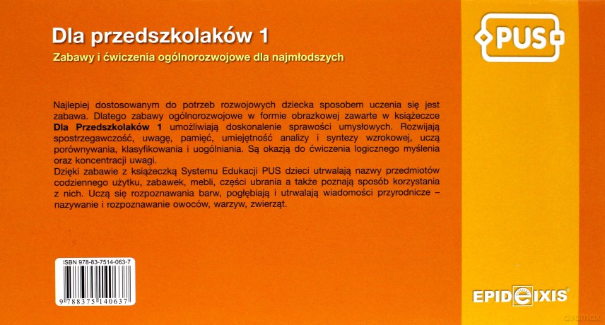EPIDEIXIS PUS KSIĄŻKA DLA PRZEDSZKOLAKÓW 15367 [KSIĄŻKA]
