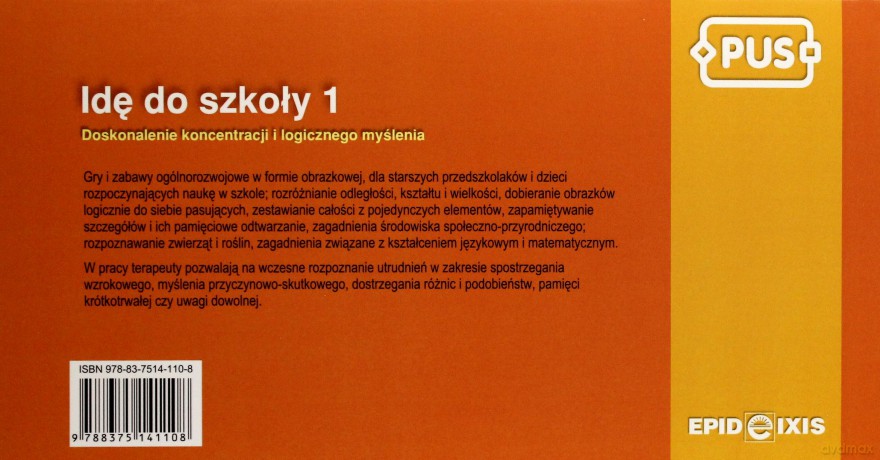 EPIDEIXIS PUS KSIĄŻKA IDĘ DO SZKOŁY 1 17701 [KSIĄŻKA]