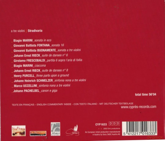 Cuiller/Stradivaria: A Tre Violini [CD]