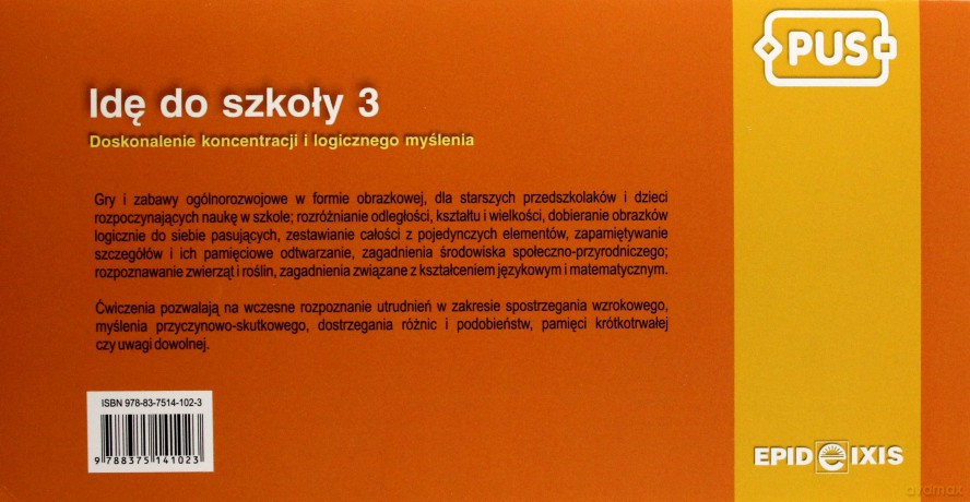 EPIDEIXIS PUS KSIĄŻKA IDĘ DO SZKOŁY 3 15213 [KSIĄŻKA]