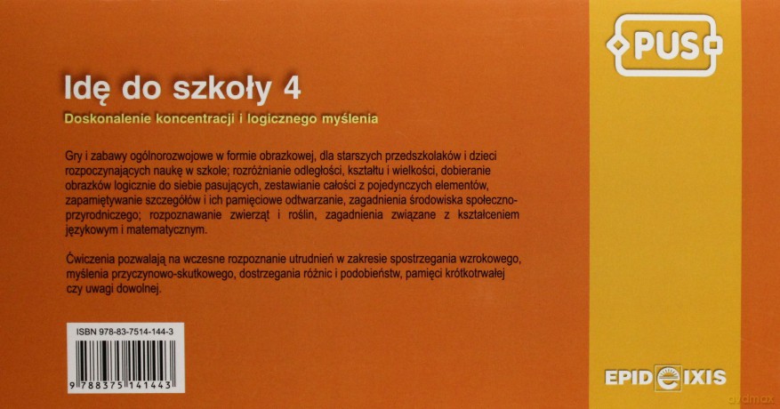 EPIDEIXIS PUS KSIĄŻKA IDĘ DO SZKOŁY 4 38574 [KSIĄŻKA]