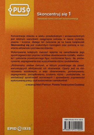 EPIDEIXIS PUS KSIĄŻKA SKONCENTRUJ SIĘ 1 40422 [KSIĄŻKA]