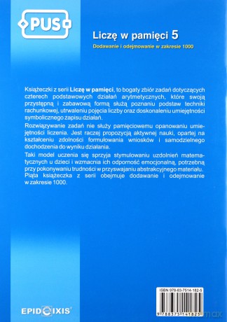 EPIDEIXIS PUS KSIĄŻKA LICZĘ W PAMIĘCI 5 17765 [KSIĄŻKA]