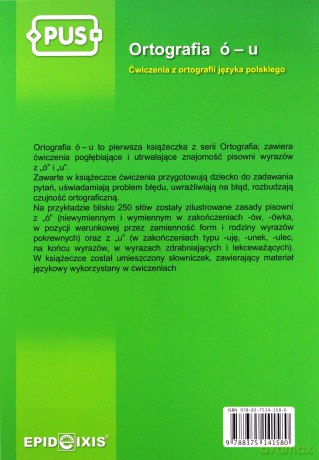 EPIDEIXIS PUS KSIĄŻKA ORTOGRAFIA ÓU 17720 [KSIĄŻKA]
