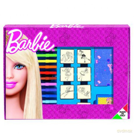 MULTIPRINT Pieczątki Barbie,walizka maxi 4868 [ZABAWKA]