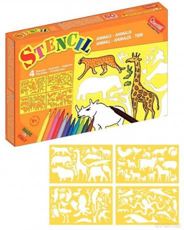 QUERCETTI Szablony Zwierzęta z Kredkami 2617 [ZABAWKA]