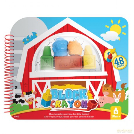 WOOKY Block Crayon Zest.księżka i kredki BC6006 [ZABAWKA]