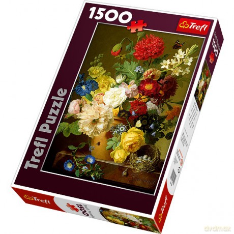 TREFL 1500 Martwa natura z kwiatami [PUZZLE]