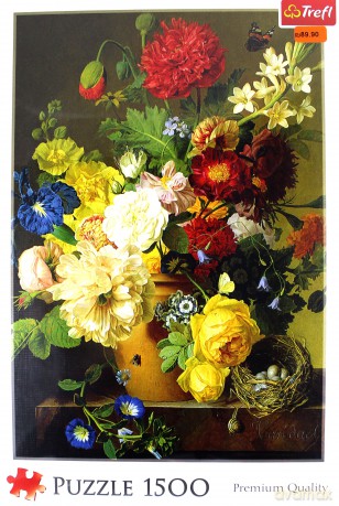 TREFL 1500 Martwa natura z kwiatami [PUZZLE]