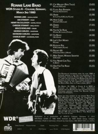 Ronnie Lane Band: Live At Rockpalast 1980 (digipack) [DVD]