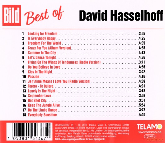 David Hasselhoff: Bild Best Of [CD]