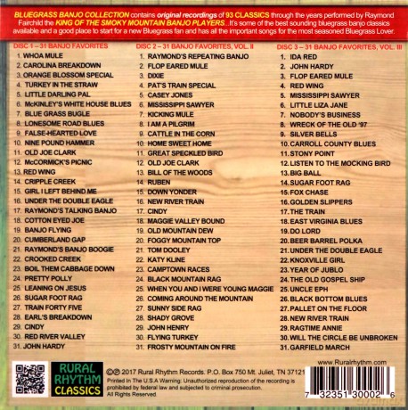 Raymond Fairchild: Bluegrass Banjo Collection [3CD]