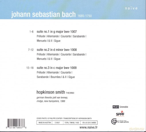 Hopkinson Smith: Bach Suites [CD]