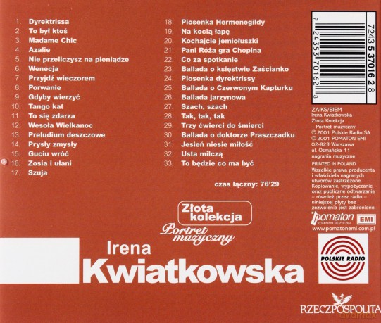 Irena Kwiatkowska: Złota Kolekcja - Portrety [CD]