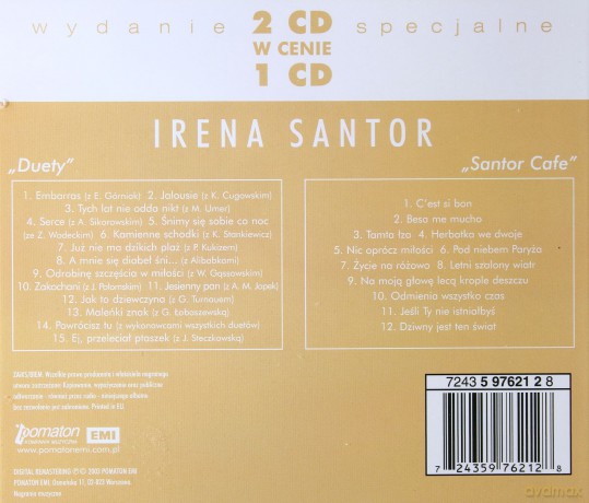 Irena Santor: Duety / Santor Cafe [2CD]