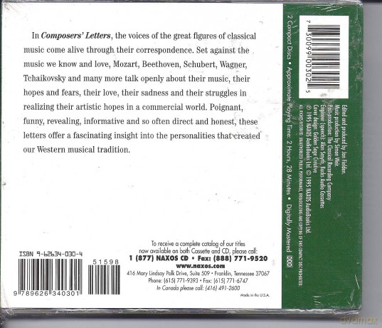 Nicholas/Philpott/De Souza: Composers Letters s [2CD]