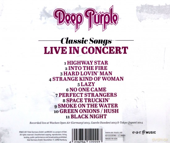 Deep Purple-Classic Songs-Live In Concert [CD]