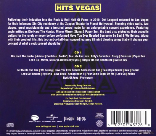 Def Leppard -Hits Vegas - Live At Planet Hollywood [2CD]
