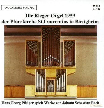 Hans Georg Pflüger: Die Rieger-Orgel 1959 Der Pfarrkirche St.Laurenti [CD]