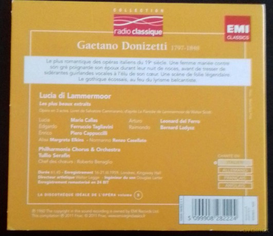 Donizetti-Lucia Di Lammermoor -Extraits- [CD]