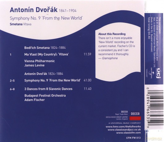 Dvorak: Symphony No. 9 "From The New World" [CD]