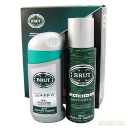 Brut Original Zestaw - dezodorant 200ml spray + żel pod prysznic 250ml (88037)  [PERFUMY]