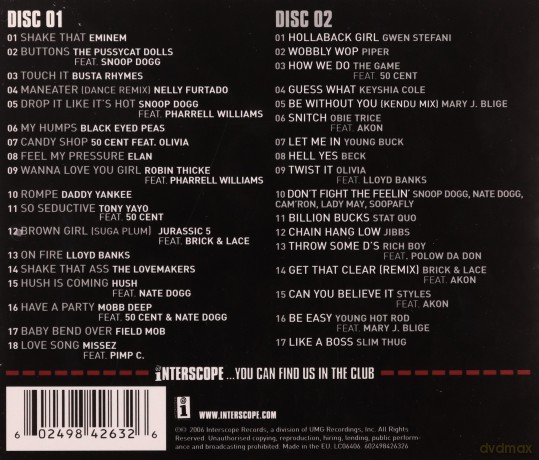 Club Bangers: Eminem,50 cent,Snoop dogg [2CD]