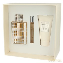 Burberry Brit Zestaw - woda toaletowa 50ml spray + balsam do ciała 50ml + woda toaletowa 7,5ml spray (04234)  [PERFUMY]