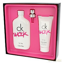 Calvin Klein One Shock for Her Zestaw - woda toaletowa 200ml spray + żel pod prysznic 100ml (51012)  [PERFUMY]