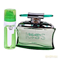 Sex in the City Kiss Zestaw - woda perfumowana 100ml spray + dezodorant 50ml spray [PERFUMY]