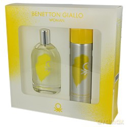 Benetton Giallo Woman Zestaw - woda toaletowa 100ml spray + dezodorant 150ml spray [PERFUMY]