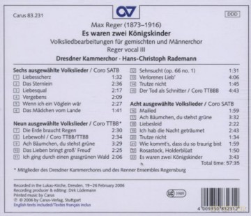 Rademann/Desdner Kammerchor: Es Waren Zwei Königskinder-Volksliedbea [CD]